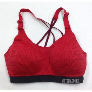 Victoria's Secret Sport Light Weight Strappy Pullover Racerback Bra Red Sz 32DD